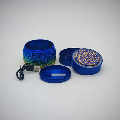 PLG30 PSYCHEDELIC LED WAVE METAL BODY 60MM 4PT GRINDER