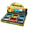 BLINK GLASS ASHTRAY SQUARE SOLID COLORS