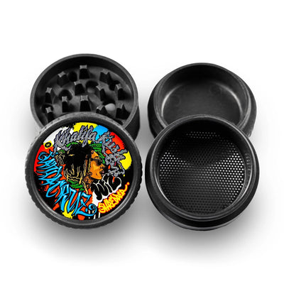WIZ KHALIFA KUSH x SANTA CRUZ  55mm 4pt HEMP GRINDER BLACK (H4-KK16)