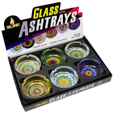 BLINK GLASS ASHTRAY TIE DYE