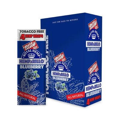 ROYAL BLUNTS HEMP A RILLO HEMP WRAPS 4PK 15PK/BOX BLUEBERRY