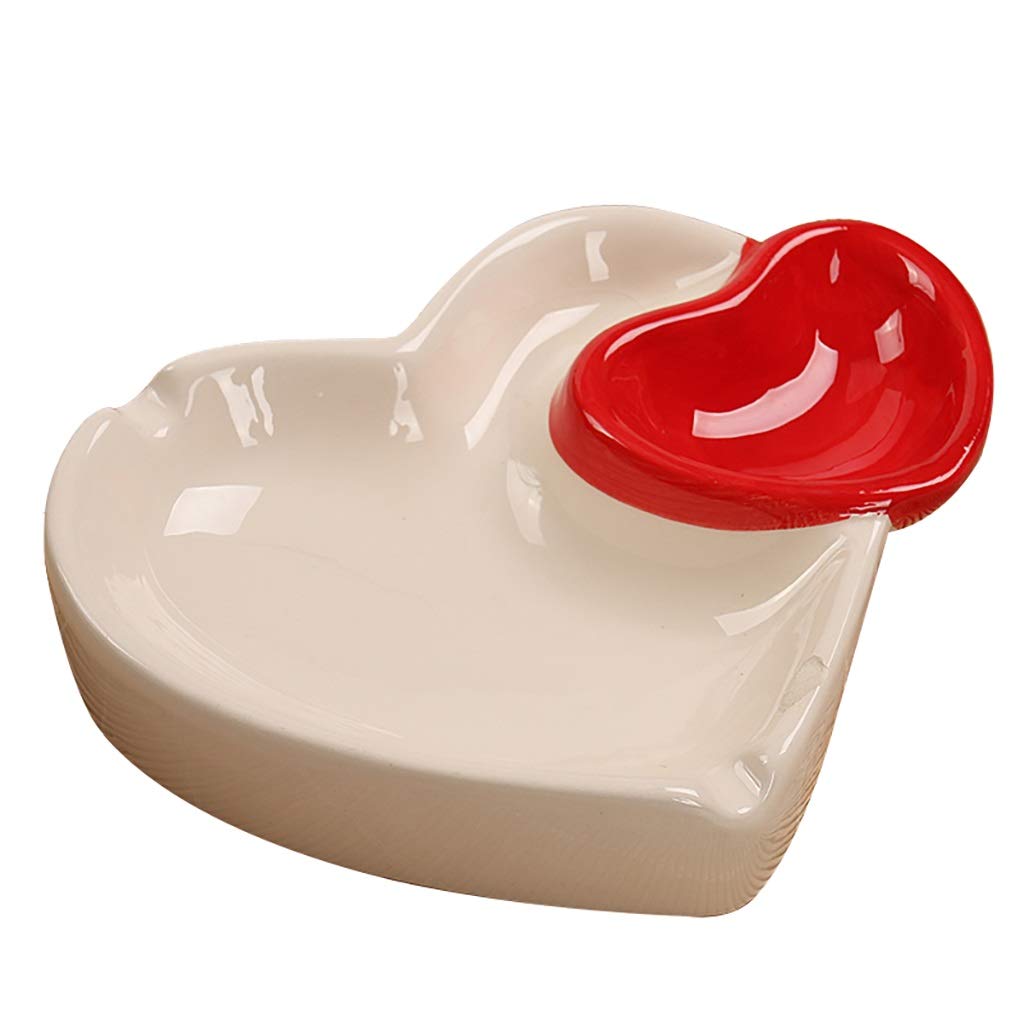 ASHTRAY CERAMIC HEARTS ASST COLORS