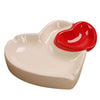 ASHTRAY CERAMIC HEARTS ASST COLORS