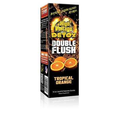 HIGH VOLTAGE DETOX DOUBLE FLUSH 16OZ TROPICAL ORANGE
