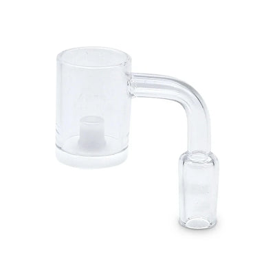 VCB47 QUARTZ BANGER CORE REACTOR w/WHITE OPAQUE BOTTOM 14mm Male 90ø 5pk