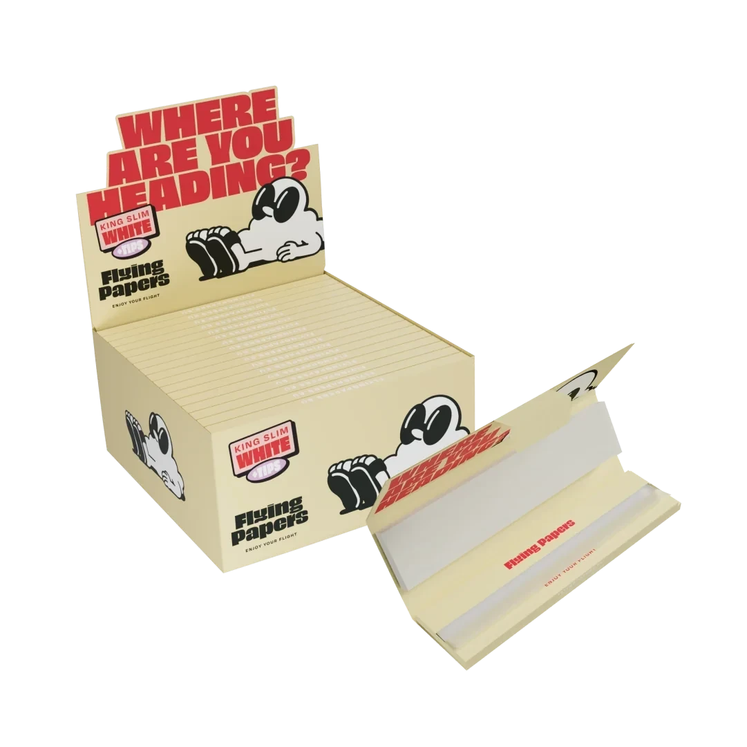 FLYING PAPERS ROLLING PAPERS KING SIZE SLIM + TIPS 24 BOOKLETS WHITE