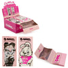 GROLLZ PAPERS LIGHTLY DYED PINK K/S W/TIPS+TRAY 50/Pk 16Pk/Box BANKSYS GRAFFITI BG75C-DIS