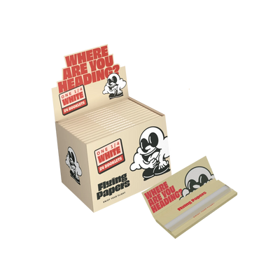 FLYING PAPERS ROLLING PAPERS ONE 1 1/4 SIZE 50 BOOKLETS WHITE