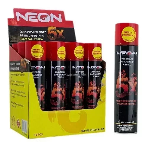 NEON BUTANE 5X 300ML 12/BOX 08150