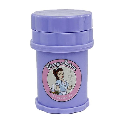 BLAZY SUSAN 4-PIECE HERB SAVER GRINDER PLASTIC MINI PURPLE
