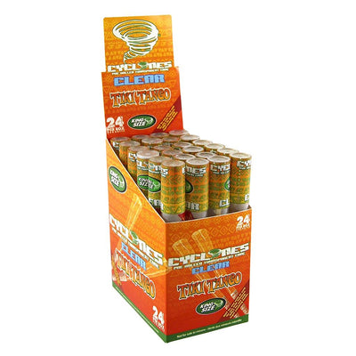 CYCLONES HEMP CONE 24 TUBES CLEAR TIKI TANGO