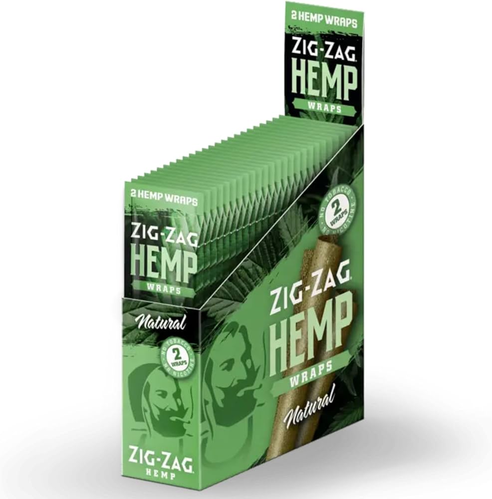 ZIG ZAG HEMP WRAPS 2PK 25PK/BOX NATURAL