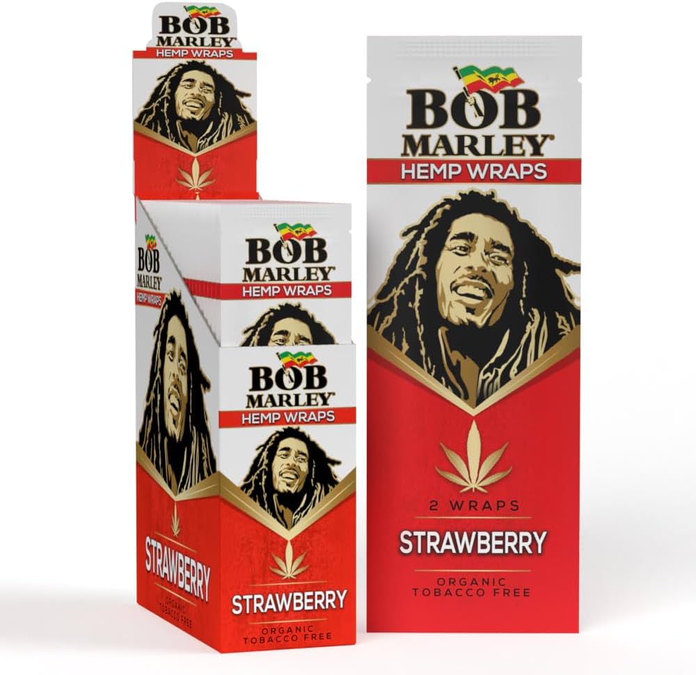 BOB MARLEY HEMP WRAPS 25/2PK STRAWBERRY