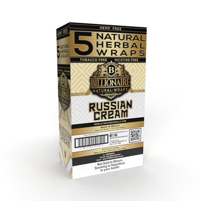 BILLIONAIRE NATURAL WRAPS 5/PK 25/PK BOX RUSSIAN CREAM