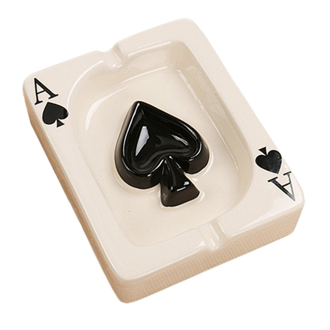 ASHTRAY CERAMIC POKER STYLE