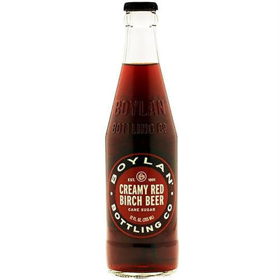 EXOTIC SODA BOYLAN CANE SUGAR SODA 12oz. BOTTLE CREAMY RED BIRCH BEER