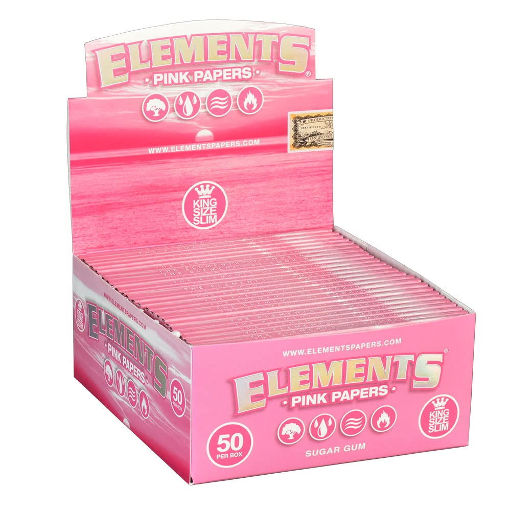 ELEMENTS PINK PAPERS K/S SLIM 32/PK 50PK/BOX