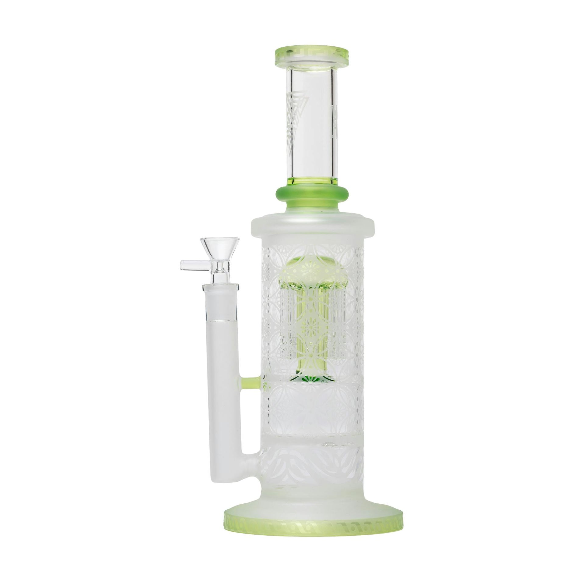 HUMAN GRADE SACRED STRAIGHT SANDBLASTED MATRIX GREEN WATERPIPE
