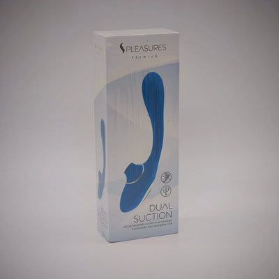 PLEASURES DUAL SUCTION ADULT TOY MASSAGER TURQUOISE