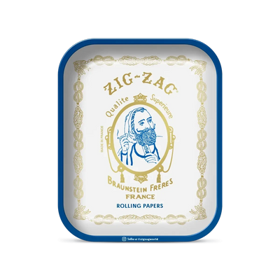 ZIG ZAG ROLLING TRAY LARGE WHITE