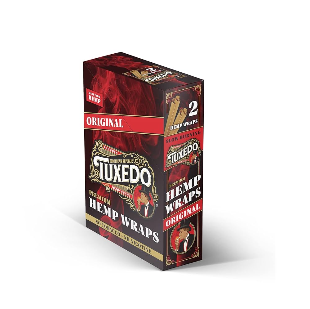 TUXEDO HEMP WRAPS 2/PK 25PK/BOX ORIGINAL