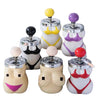 ASHTRAY CERAMIC WITH/PUSH-DOWN BODY ASST DESIGN