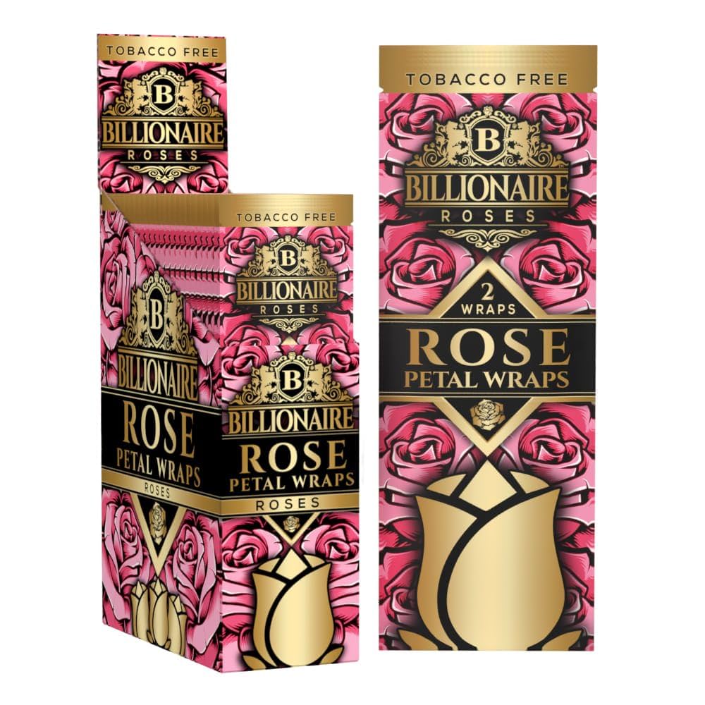 BILLIONAIRE HEMP WRAPS 25PK ROSE PETAL
