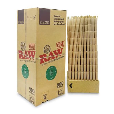 RAW CONES CLASSIC 1 1/4 BULK 900/BX 51620