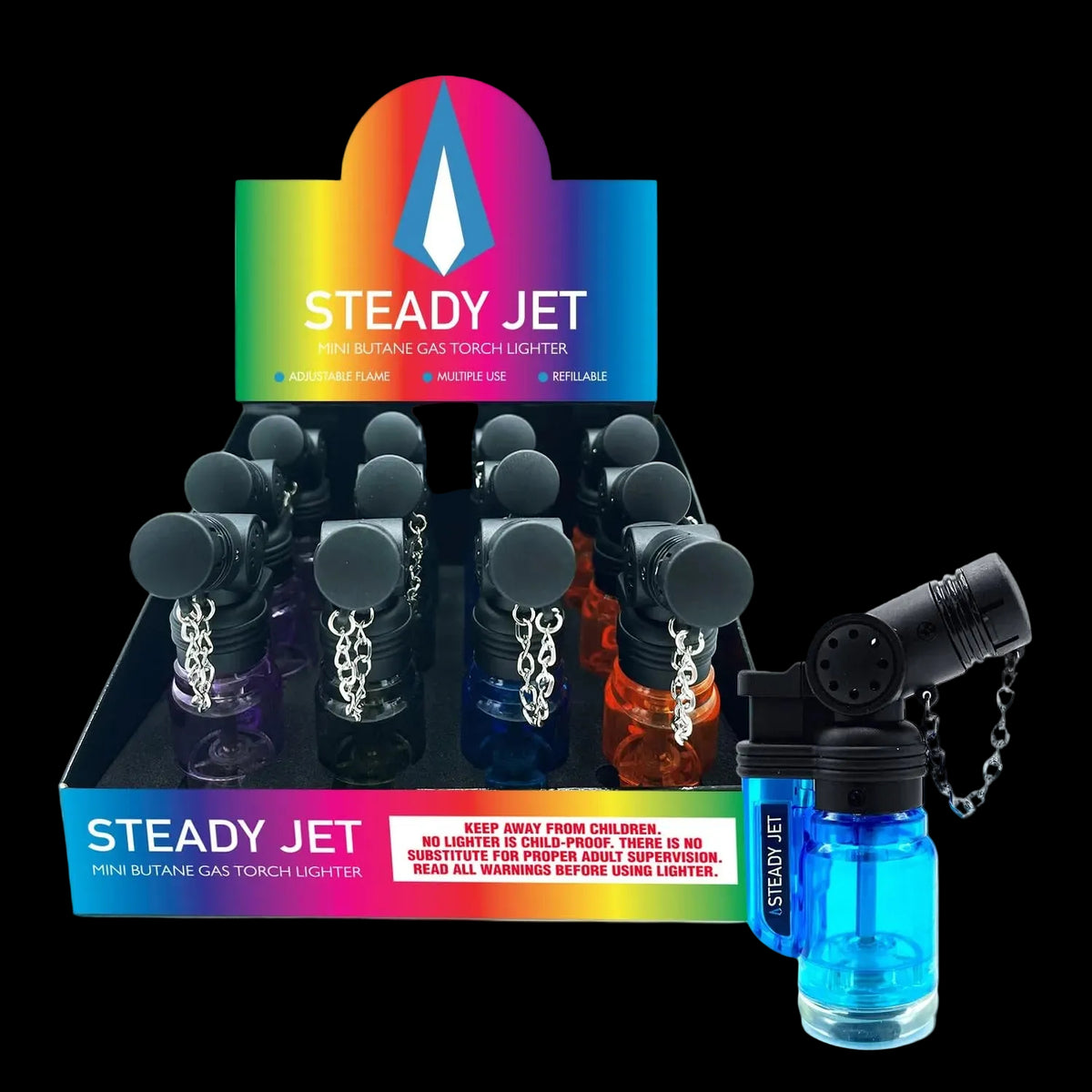 BIC STEADY JET TORCH LIGTHER 12CT