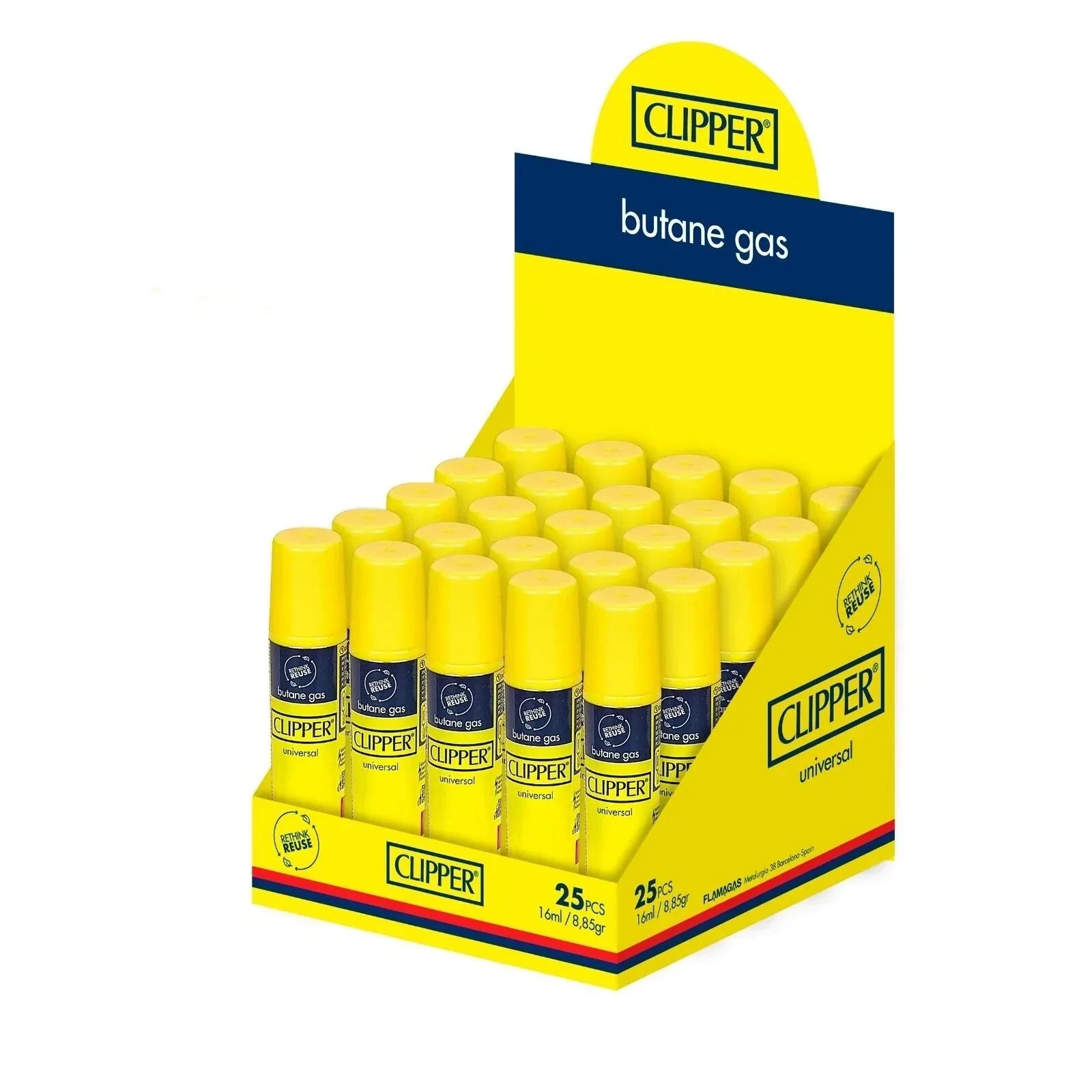 CLIPPER BUTANE GAS 16ML 25 ct/DISPLAY (D25)