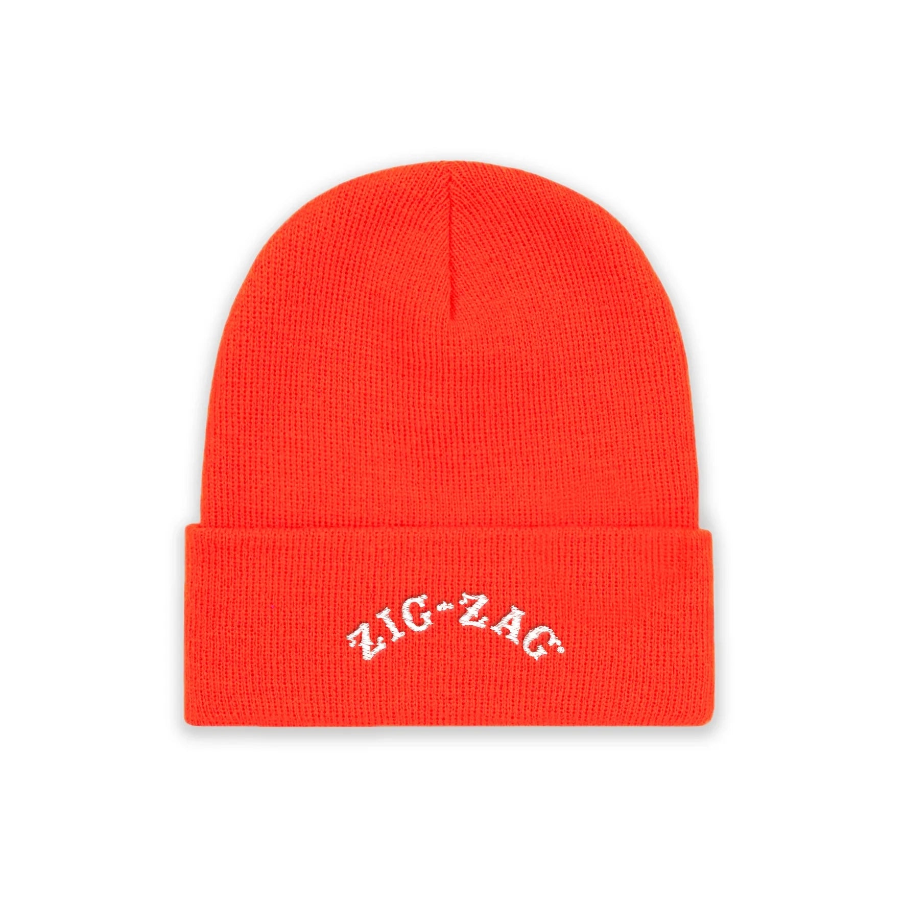 ZIG ZAG BEANIE LOGO NEON ORANGE