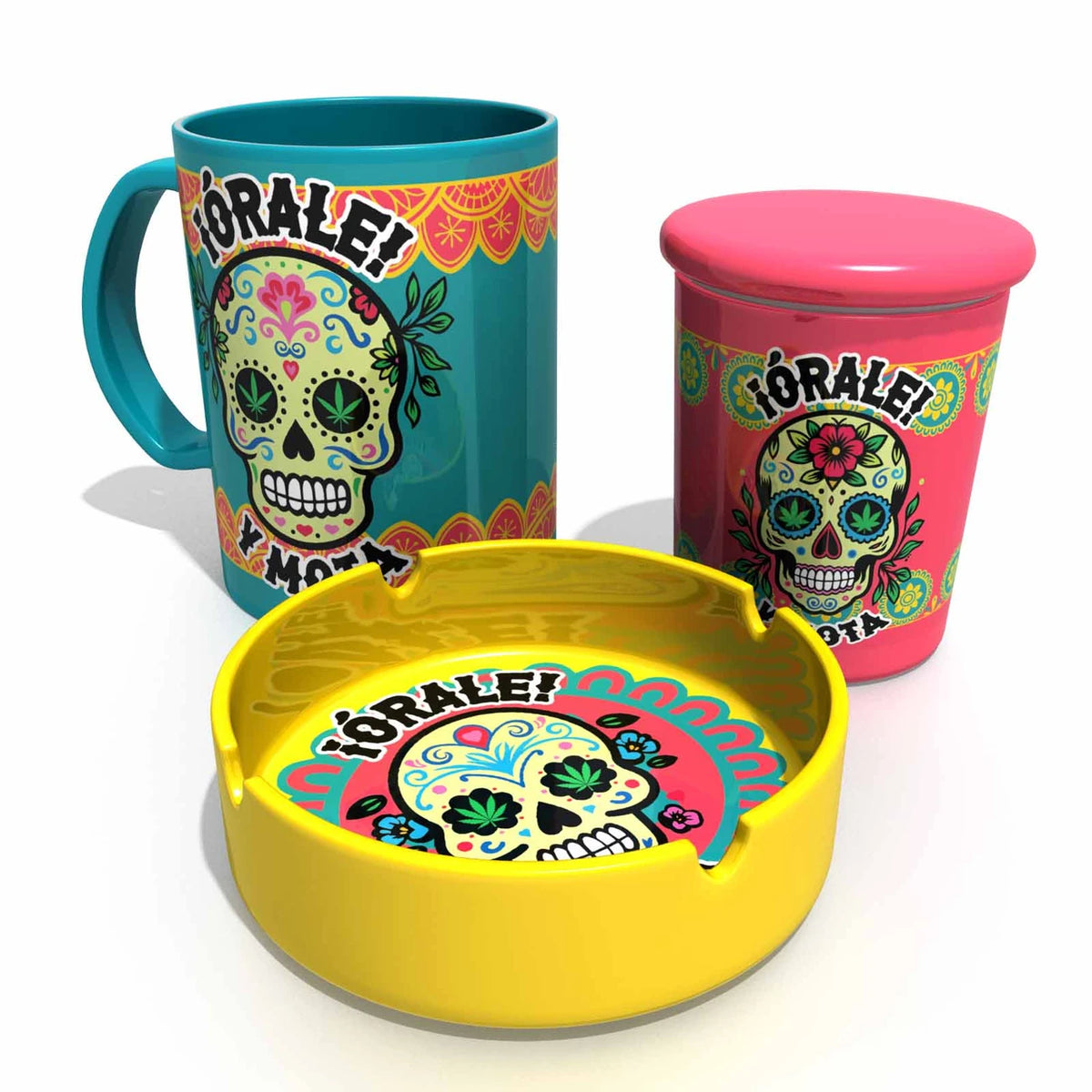 STASH TINS BUZZ MUG TRIFECTA 16oz BM10-ORALE-Y-MOTA-DAY OF THE DEAD