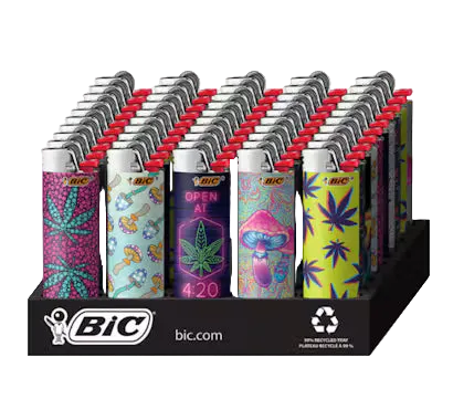 BIC LIGTHER 50CT WEED DESIGNS