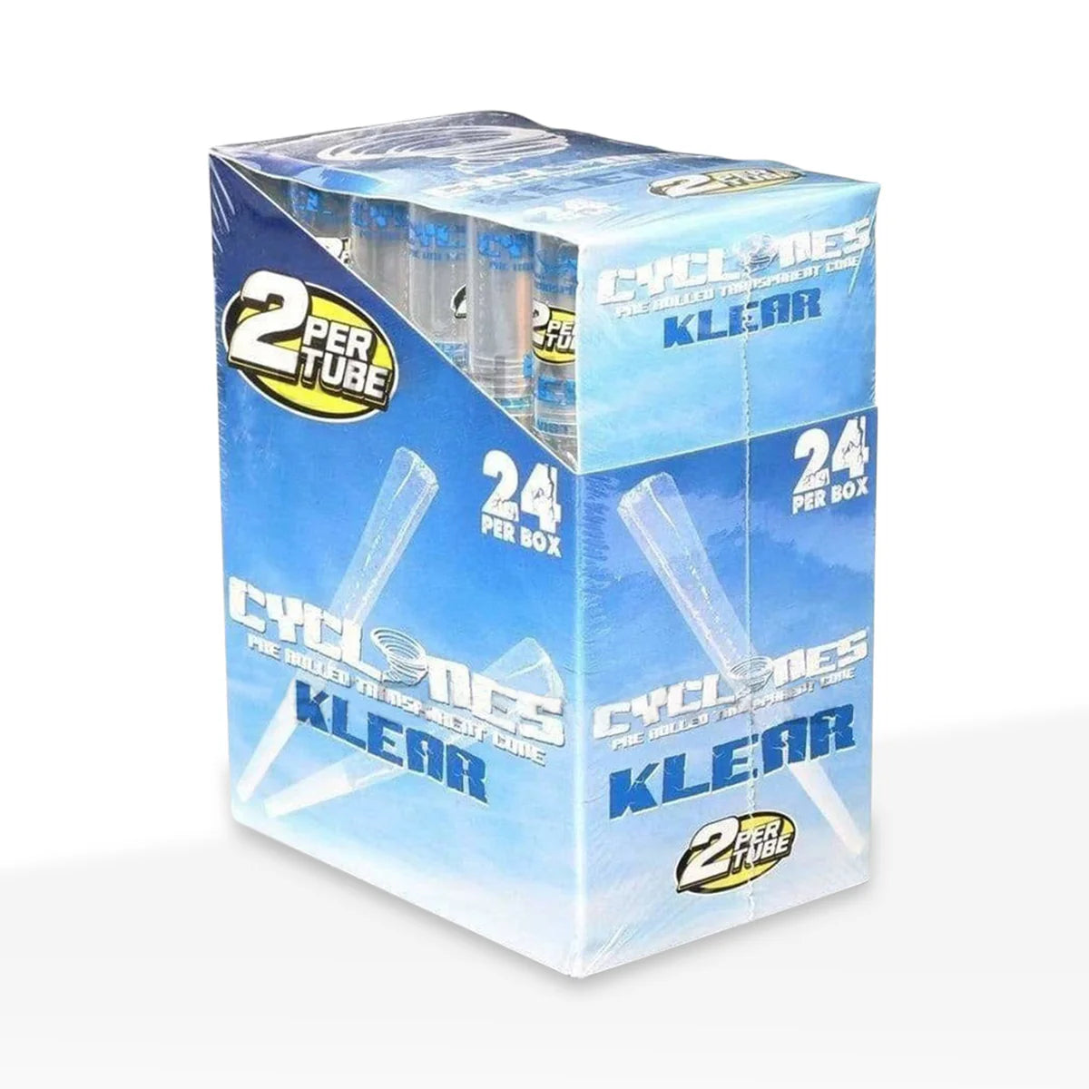 CYCLONES HEMP CONE 24 TUBES CLEAR KLEAR