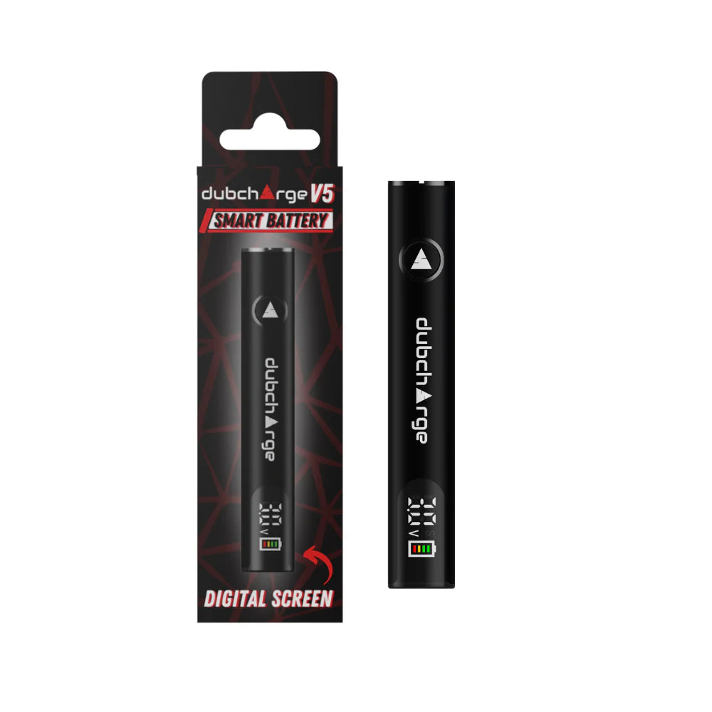 DUBCHARGE V5 SMART BATTERY W/LED SCREEN 510 THREAD BLACK