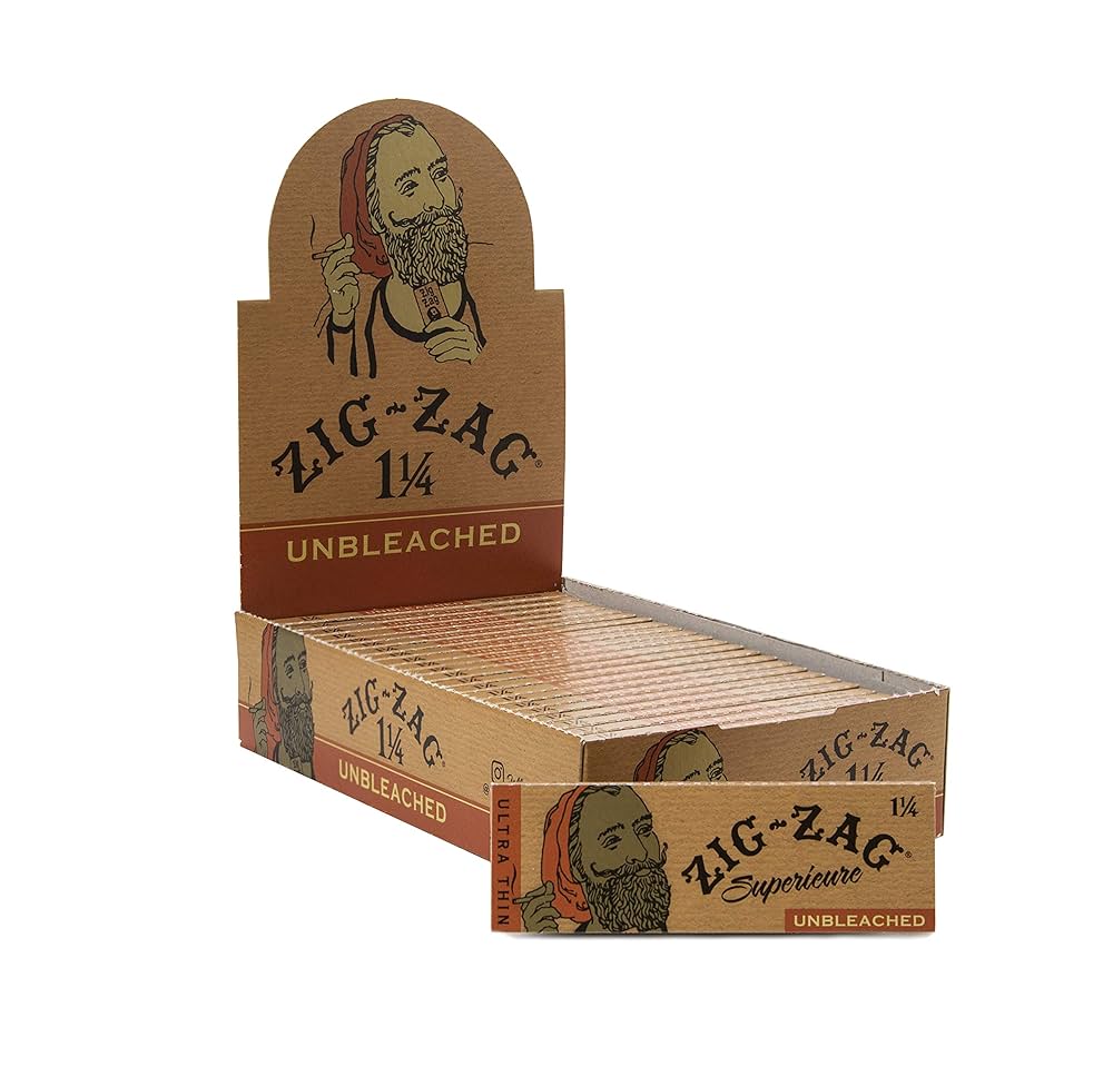 ZIG ZAG SUPERICURE UNBLEACHED 1 1/4 24/DISPLAY