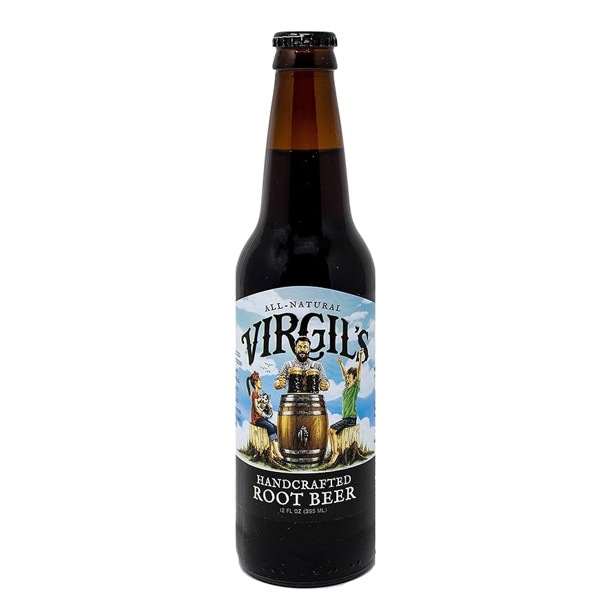 EXOTIC SODA VIRGIL'S SODA SMARTER 12oz. BOTTLE ROOT BEER
