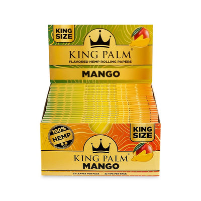 KING PALM ROLLING PAPERS & FILTER KS 22CT/PK 32/PK MANGO