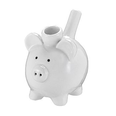 FASHIONCRAFT WHITE PIGGY CERAMIC PIPE
