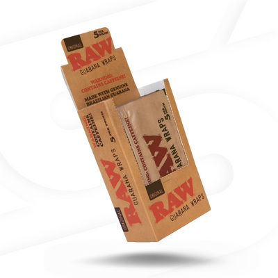 RAW GUARANA WRAP CAFFEINE 5PK/25PK/BOX
