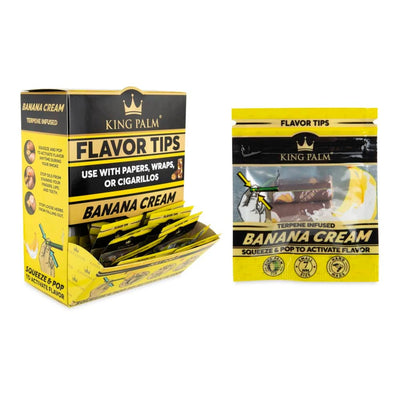 KING PALM FLAVOR TIPS BANANA CREAM 50PCS DISPLAY