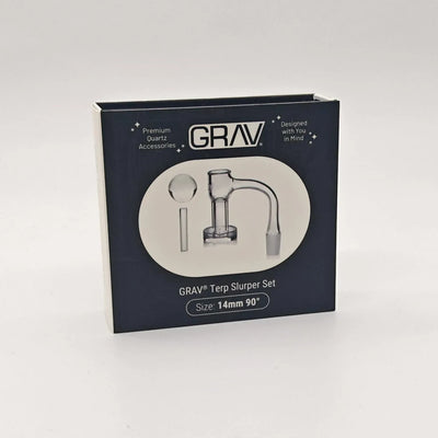 GRAV© 14mm 90ø QUARTZ TERP SLURPER BANGER SET QB14T.SL.SET