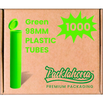 PACKLAHOMA PRE ROLL TUBES 116MM 1000/PK LIME-GREEN