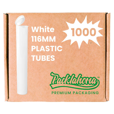 PACKLAHOMA PRE ROLL TUBES 116MM 1000/PK WHITE