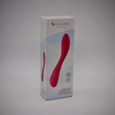 PLEASURES LIBIDO ADULT TOY VIBRATOR CERISE