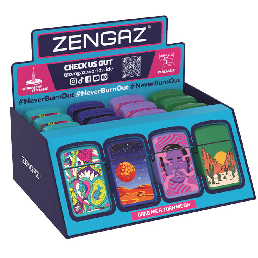 ZENGAZ BULLET LIGHTER ZL-12 ROYAL JET 28/DISPLAY 97101US