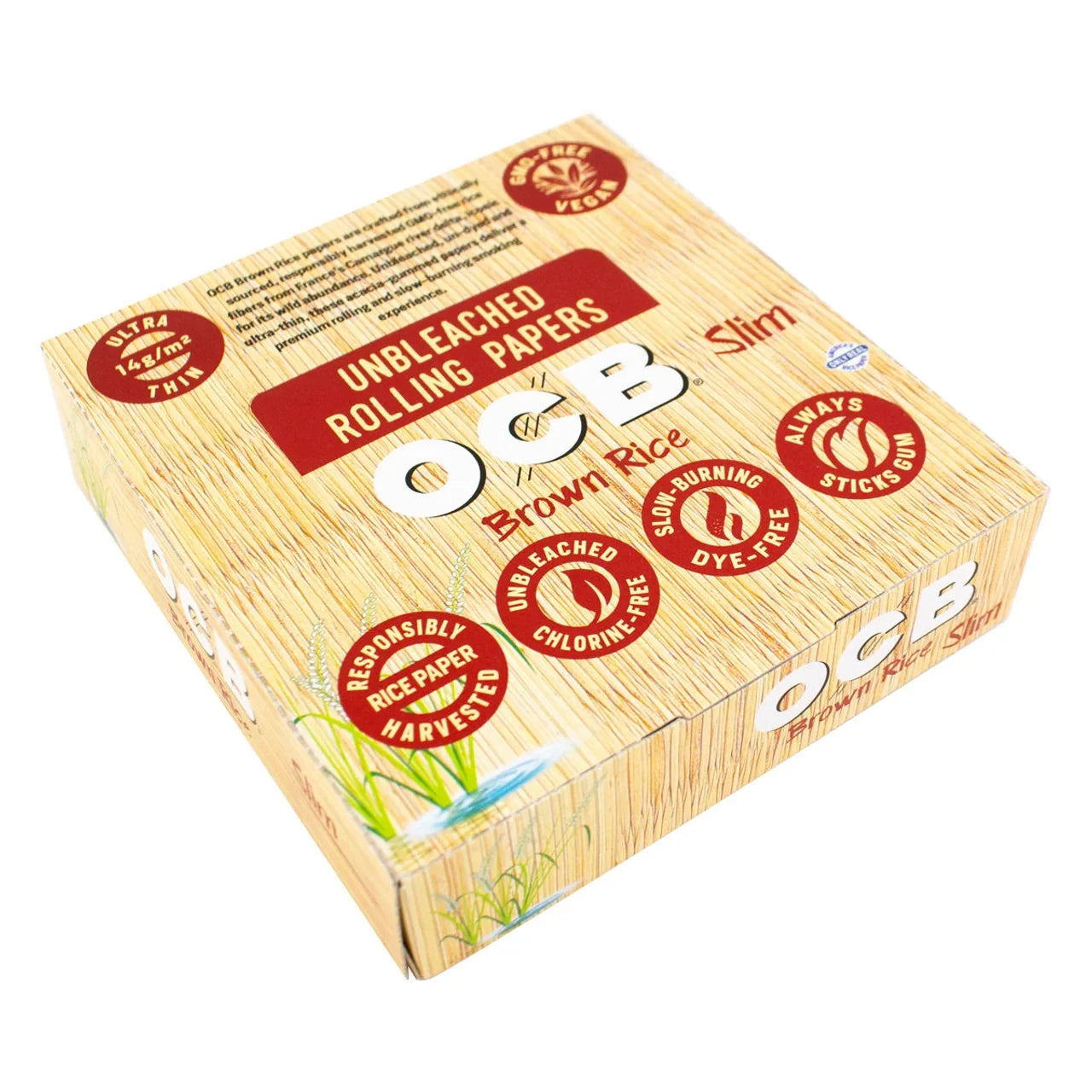 OCB UNBLEACHED BROWN RICE PAPER SLIM 24/PK 04339
