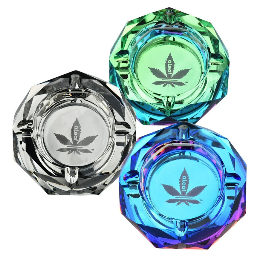 ALEAF DIAMOND ASHTRAY GLASS