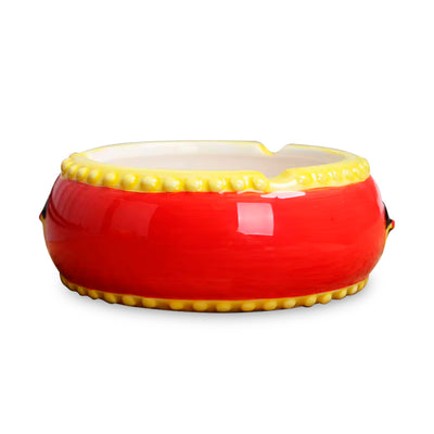 ASHTRAY CERAMIC CUTE FESTIVE DRUM-SHAPED