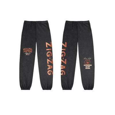 ZIG-ZAG MOTIF SWEATPANTS - VINTAGE BLACK XLARGE